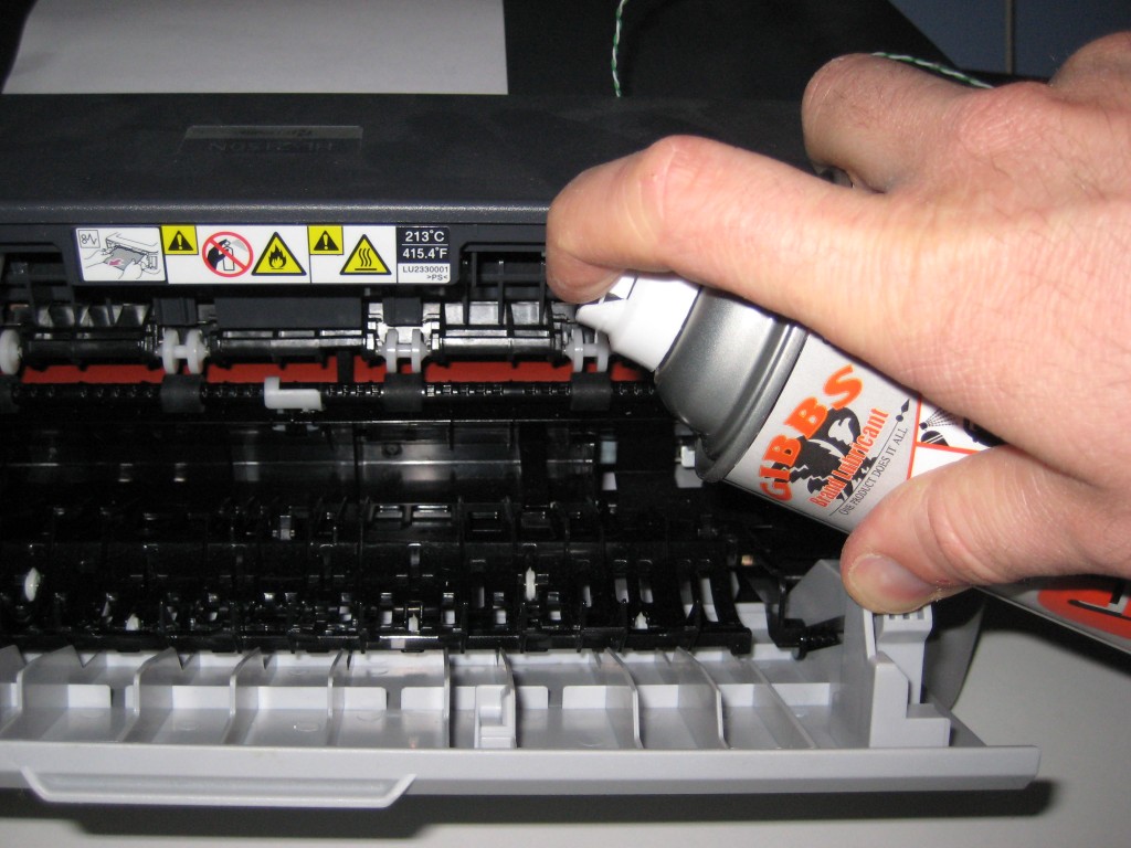 Using Gibbs Brand to fix a squeaking laser printer